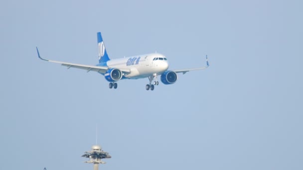 空中客车A320着陆 — 图库视频影像