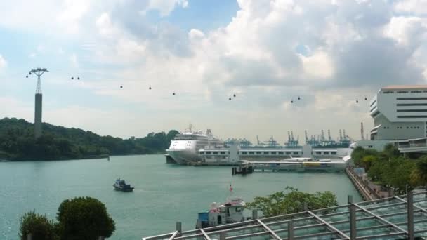 Singapur Noviembre 2018 Ocean Ship Singapur Cruise Centre Regional Ferry — Vídeo de stock