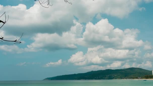 Cronologia Cloudscape Karon Praia Phuket Tailândia — Vídeo de Stock