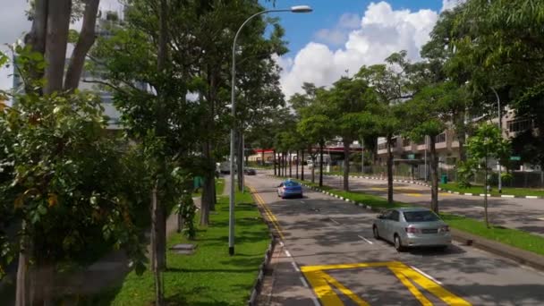 Дорога в Сингапур от автобуса — стоковое видео
