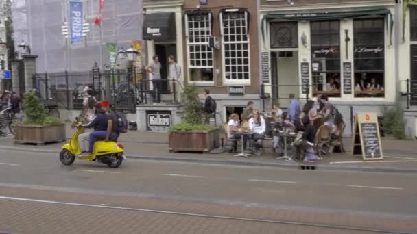 Ulica Amsterdamu sceny — Wideo stockowe