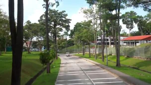 Estrada de Singapura de ônibus — Vídeo de Stock