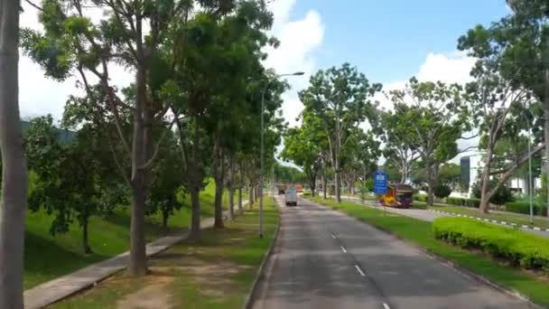 Från buss road i Singapore — Stockvideo