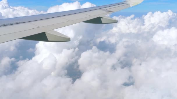 Vista aérea do avião descendente — Vídeo de Stock