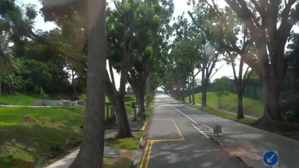 Σιγκαπούρη δρόμος από το λεωφορείο — Αρχείο Βίντεο