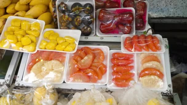 Thailand fresh fruits prepare — Stock Video