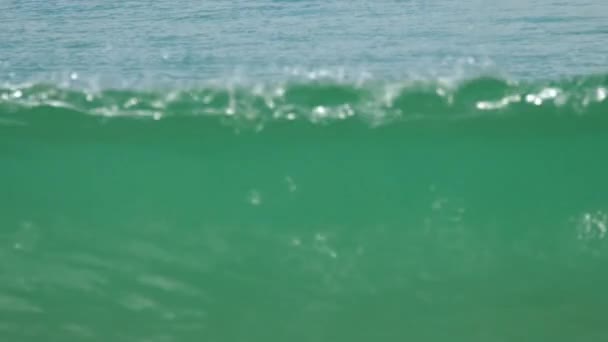 Turkuaz dalgalar, ağır çekim — Stok video