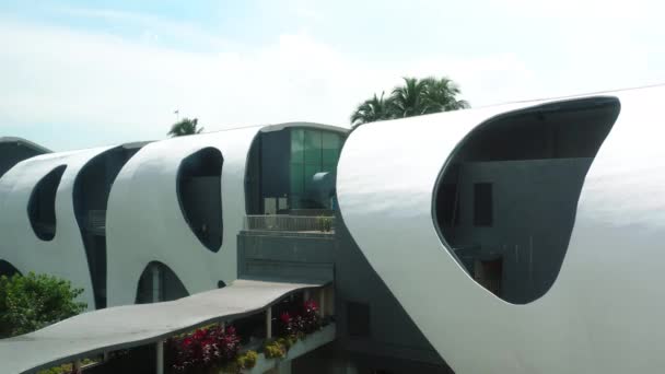 Monorail train to Sentosa Island, Singapore — Stock Video