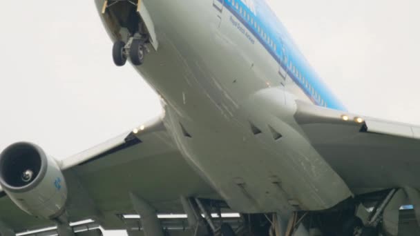 KLM Boeing 747 — стоковое видео