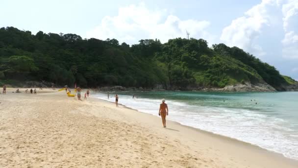 Nai Harn beach, Phuket Adası Güney — Stok video