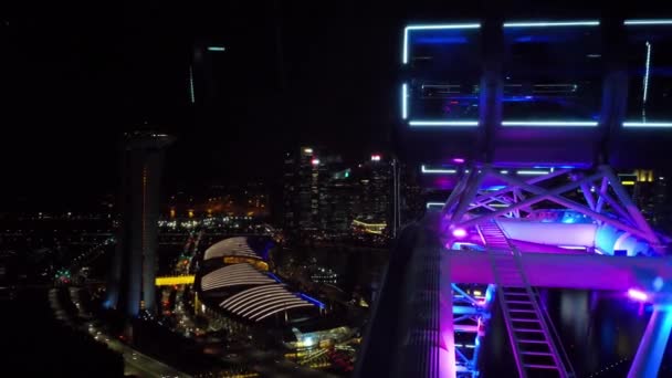 Cityscape uitzicht vanaf Singapore Flyer — Stockvideo