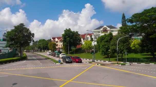 Singapore Straße von Bus — Stockvideo