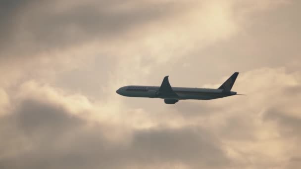 Avión de cuerpo ancho que sale — Vídeo de stock