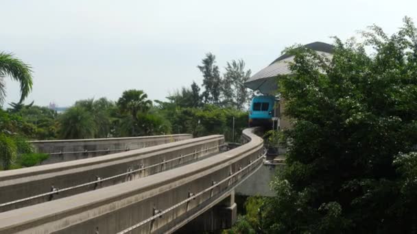 Monorail trein vanaf sentosa island — Stockvideo