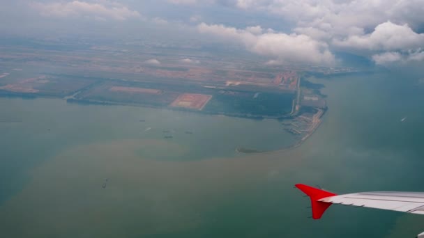 Vista aérea Aeropuerto de Singapur Changi — Vídeo de stock