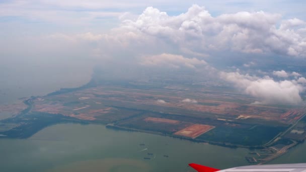 Αεροφωτογραφία Singapore Changi airport — Αρχείο Βίντεο