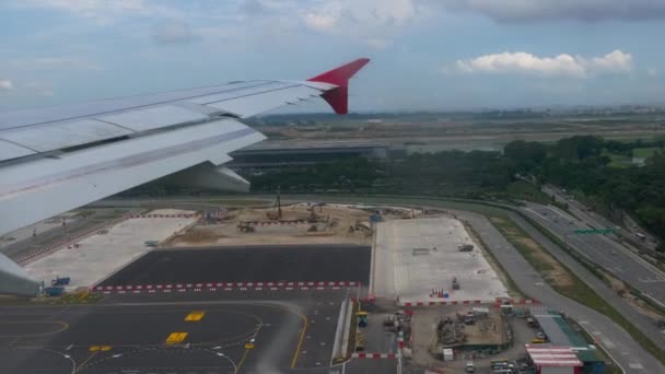 Flygfoto Singapore Changi flygplats — Stockvideo