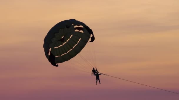 滑翔伞的极限运动 — 图库视频影像
