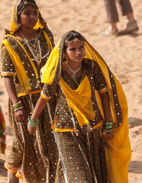 Girls from India at the festival