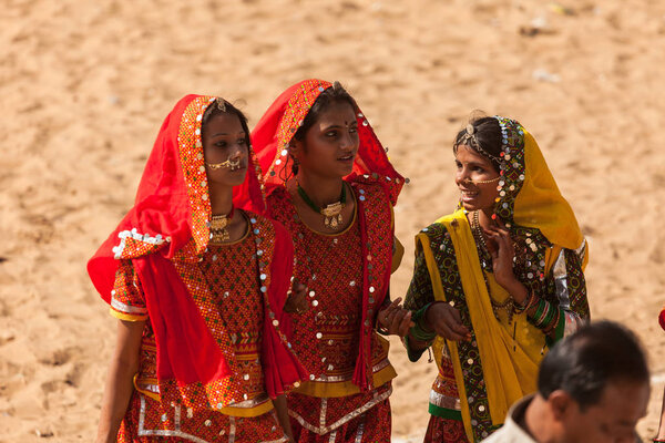 Indian dancers in pushkar