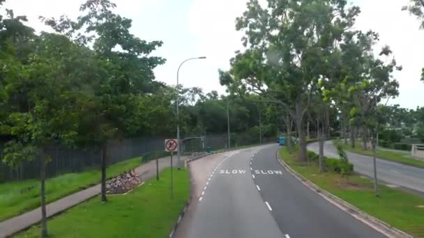 Singapur carretera de autobús — Vídeos de Stock