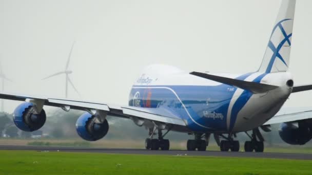 Airbridgecargo Boeing 747 kalkış — Stok video