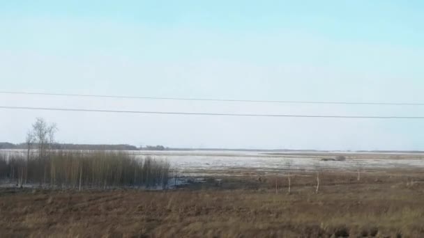Сибірський весняний пейзаж — стокове відео
