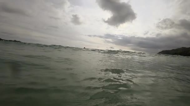 Vagues sur la plage de Nai Harn, Thaïlande — Video