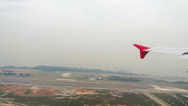 Letecký pohled na letiště Singapore Changi — Stock video
