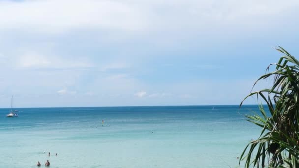 Panorama of Nai Harn beach — Stock Video