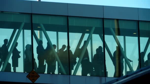 Aeroporto terminal de jetway — Vídeo de Stock