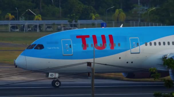 Taxning av flygplan efter landning — Stockvideo