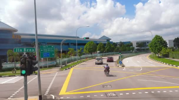 Сінгапур дорозі з автобуса — стокове відео