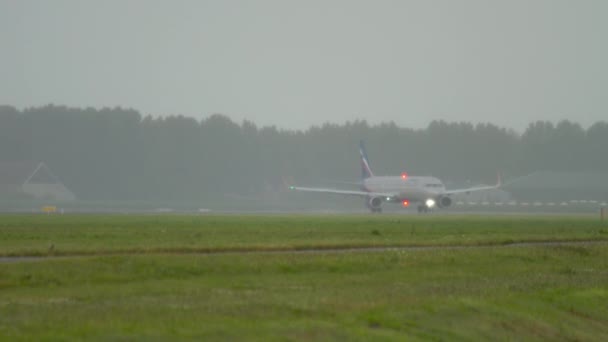 Aeroflot Airbus 320 rodaje — Vídeo de stock