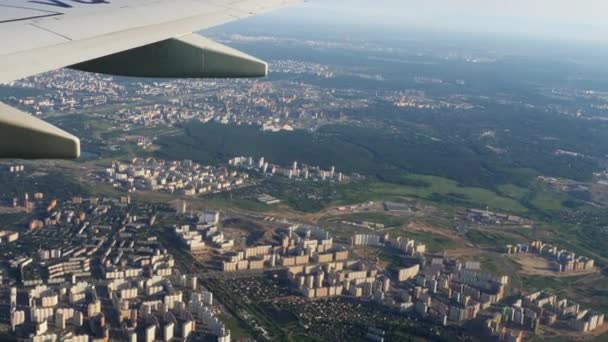 Flygfoto från fallande flygplan — Stockvideo