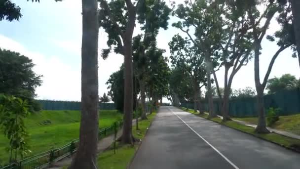 Singapore road from bus — Stock Video