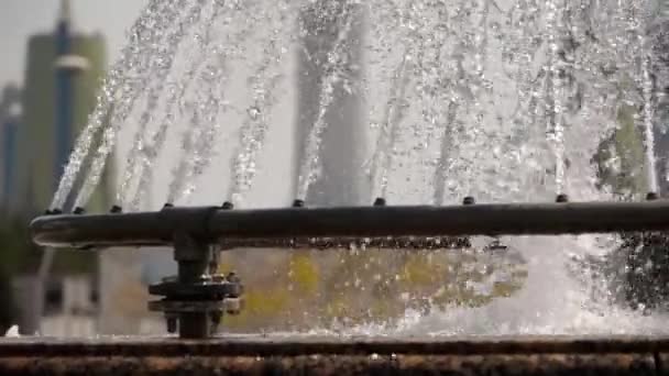 Fountain in Nur-Sultan, capital of Kazakhstan — Stock Video