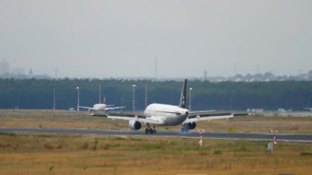 Türk Hava Yolları Airbus A320 Landing — Stok video