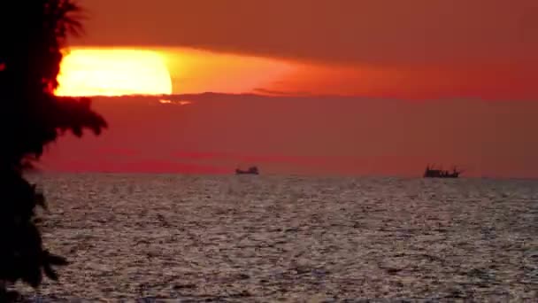 Захід сонця на острові Пхукет, тімеласе — стокове відео
