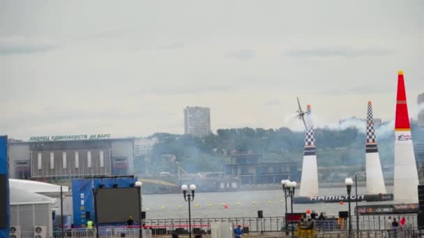 Avião de corrida no palco — Vídeo de Stock