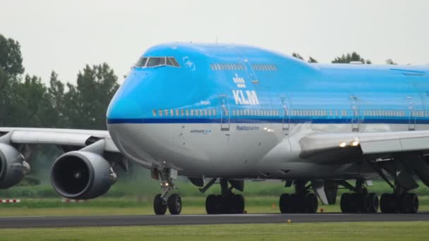 KLM Boeing 747 partida — Vídeo de Stock