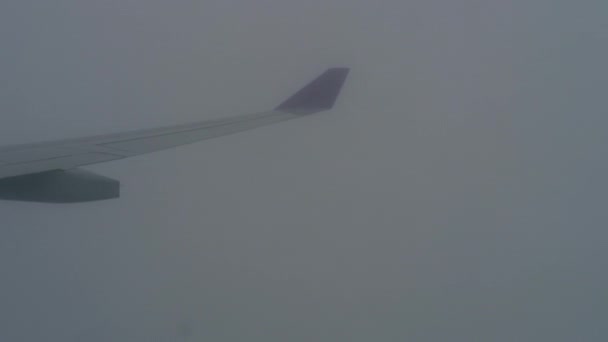 降下中の飛行機からの航空ビュー — ストック動画