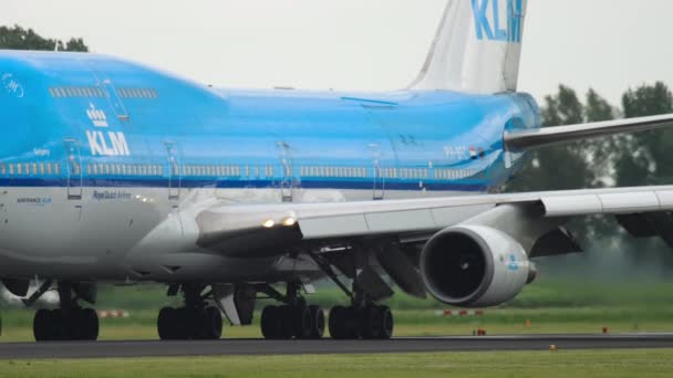 KLM Boeing 747 kalkış — Stok video