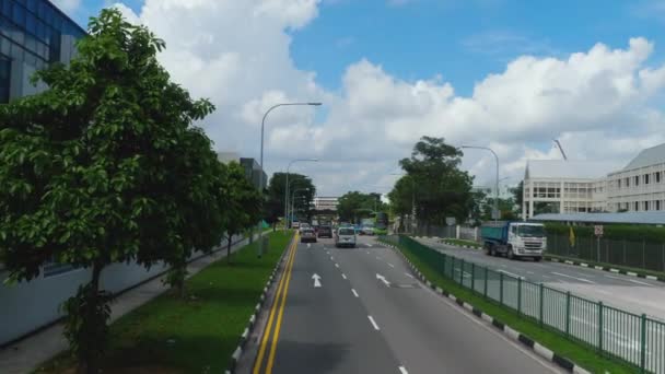 Singapore strada da autobus — Video Stock