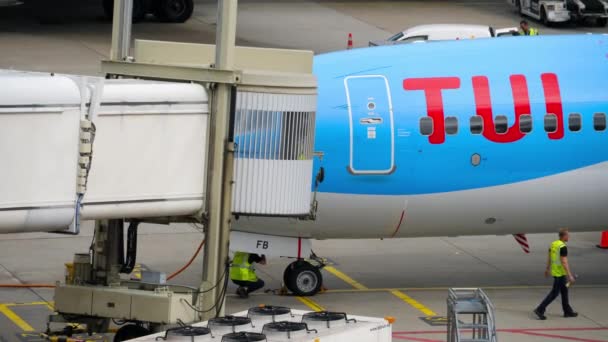 TUI Fly Boeing 737 estremità di rullaggio — Video Stock