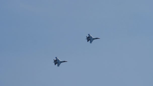 Aviones militares de reacción rusos — Vídeo de stock