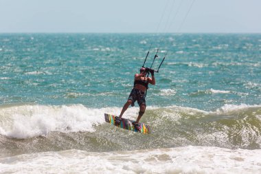 Kitesurfer atlet fotoğraf
