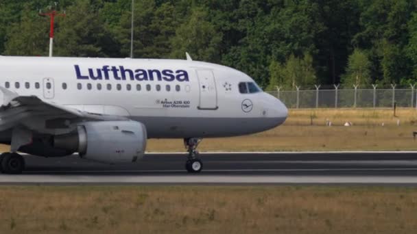 Lufthansa Airbus A319 τροχοδρόμηση — Αρχείο Βίντεο