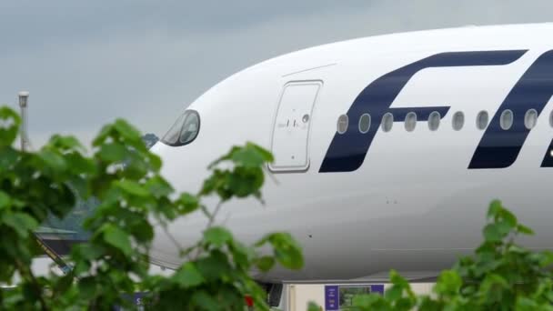 Airbus A350 на початковій позиції — стокове відео