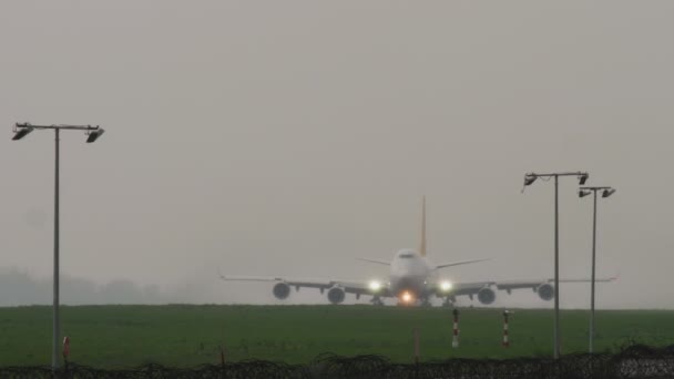 Полярный Boeing 747 — стоковое видео